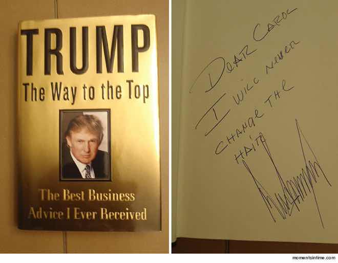 Trump il suo libro autografato vale 18.000 dollari