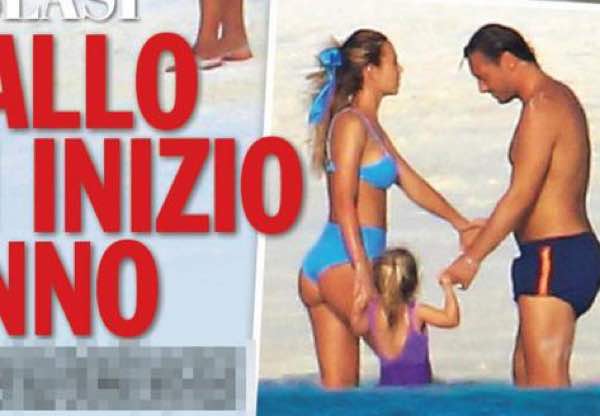 Francesco Totti alle Maldive con tutta la famiglia e llary Blasi va a Pitti Uomo